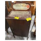 44' TALL MIRROR TOP SHEET MUSIC STORAGE CABINET