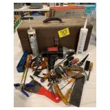 METAL TOOL BOX W/ HAND TOOL CONTENTS
