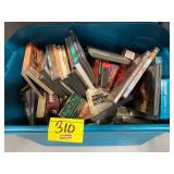 TOTE OF DVDS, VHS TAPES