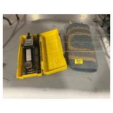 SHOE RACK, HYDRAULIC FLOOR JACK W/ CASE, BRAIDED