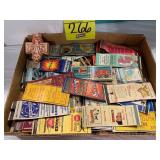 FLAT W/ ANTIQUE ADVERTISING MATCHBOOK COVERS OF
