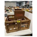 3 ANTIQUE WOODEN FRUIT CRATES