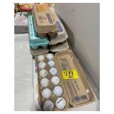11 EGG CRATES FULL OF LOOSE GOLF BALLS