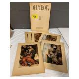 ANTIQUE SET OF DELACROIX FRENCH PRINTS