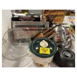 FOOD SAVER MACHINE, CROCK POT, STAINLESS MIXING