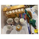 SPICE RACK SET, BOTANICAL GARDEN UMBRELLA, COFFEE