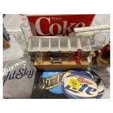 METAL COKE SIGN, PEPSI BAR SERVING SET, BLUE MOON