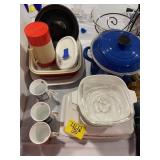 CORNINGWARE CASSEROLE DISHES, CHIP N DIP SET,
