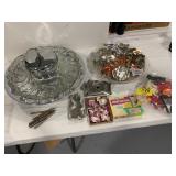 LAZY SUSAN SET, NUTCRACKERS, LARGE GROUP OF