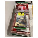 2 STACKS OF COOKBOOKS, THOMAS KINKADE DEVOTIONAL