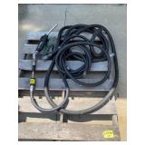 PALLET W/ 2 GASOLINE HOSES W/ PUMP HANDLES