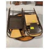 ROUND CARD TABLE W/ FOLDING CHAIR SET