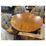 42' ROUND BISTRO TABLE W/ 4 MATCHING ROLLING