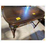 4FT LONG CARVED WOOD TABLE