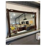 CARVED WOOD FRAME WALL MIRROR