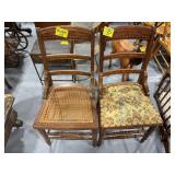 PAIR OF ANTIQUE CARVED WOOD ACCENT CHAIRS