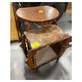 (2) WOODEN ACCENT TABLES