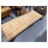 70' LONG ANTIQUE LEATHER CHAISE LOUNGE