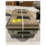 3 PLASTIC AMMO CANS