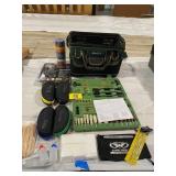 GUN CLEANING KIT, 4 PAIR OF SHOOTING GLASSES,