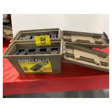 (2) HANDGUN MAG CANS FULL OF CLIPS
