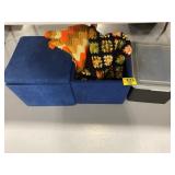 STORAGE CUBE, AFGHANS, PLASTIC TOTE
