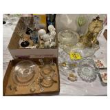 SCHATZ DOME CLOCK, PRESSED GLASS, STEMWARE, LIGHT