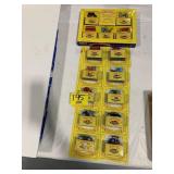 2 ROWS OF MATCHBOX ON CARDS