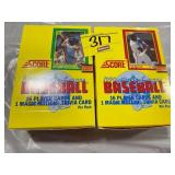 (2) CASES OF 1990 SCORE BASEBALL CARDS W/ SEALED