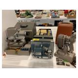 GROUP OF VINTAGE SLIDES, SLIDE PLAYER MACHINES,
