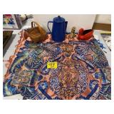INDIA THEMED TAPESTRY, FRANKOMA SWAN, LONGABERGER