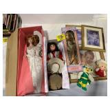 BOXED DOLLS, FRAMED CHERUB PRINTS, PRECIOUS