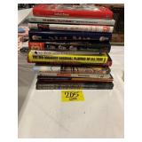 STACK OF BASEBALL BOOKS, STL CARDINALS BOOKS