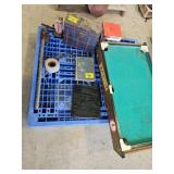 BAR CLAMP, POOL TABLE, EXERCISE BALL, METAL BOX,