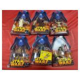 6 STAR WARS FIGURES ON CARDS