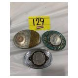 EISENHOWER DOLLAR BELT BUCKLES, INDIAN HEAD PENNY