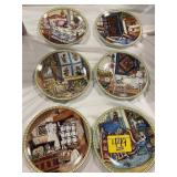 SET OF 6 CAT THEMED COLLECTOR PLATES