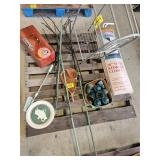 CLOSET STORAGE, GLASS INSULATORS, SHELF, METAL