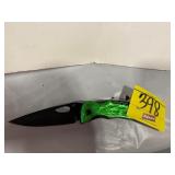 GREEN SKULL HANDLE DEFENDER XTREME KNIFE