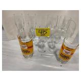 CANADA DRY TONIC WATER ADVERTISING TUMBLERS, (3)
