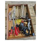 FOLDING RULES, FLAT HEAD SCREW DRIVERS, PIPE