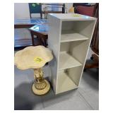 MARBLE TOP CHERUB PLANT STAND, PRESSED WOOD MEDIA