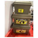 3 PLASTIC AMMO CANS