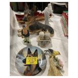 GERMAN SHEPARD DOG COLLECTIBLES, MID CENTURY
