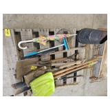 LONG HANDLES TOOLS, CHARCOAL BUCKET, UMBRELLA