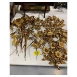 (2) PAIR OF MID CENTURY SYROCO FLORAL WALL