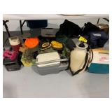 PUMP SPRAYER, MEN'S HATS, HAND WEIGHTS, DUFFLE