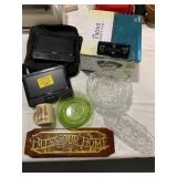 CRYSTAL BOWL, PATRIOT LIGHT FIXTURE, BLESS OUR