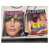 (2) STACKS OF VINTAGE PLAYBOYS