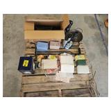 SEWING MACHINE, PUMP POT, CANE, COOK BOOKS,
